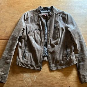 Levi's Vintage Suede Leather Crop Jacket Size Large Women's